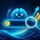 AI search engine with SEO growth chart illustration